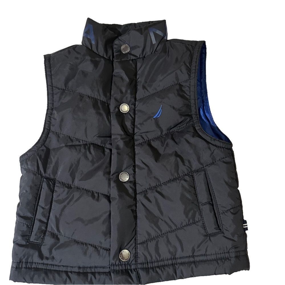 Black & Blue Nautica Logo Puffer Vest 18 Months